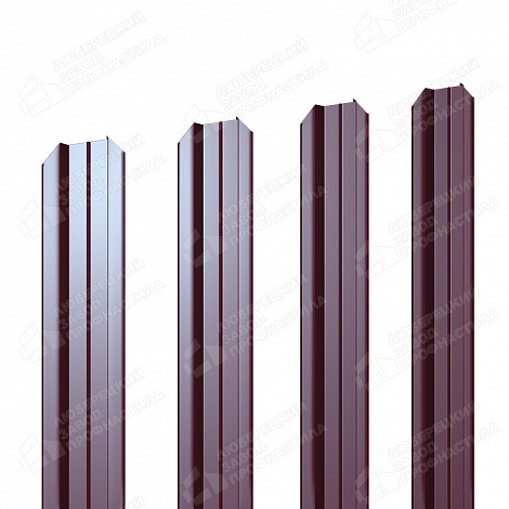 Штакетник Barrera 80 мм (прямое окончание) 0,45мм RAL 3005