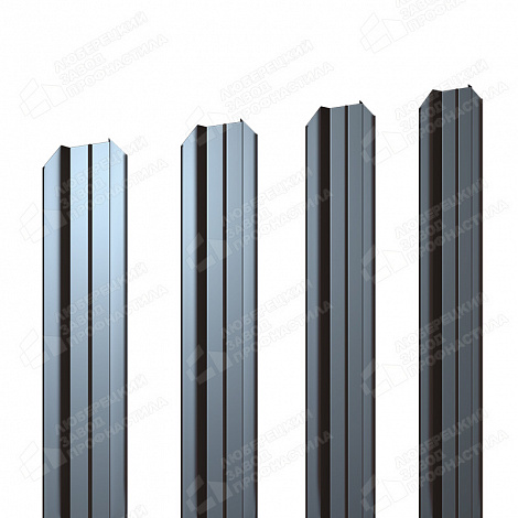 Штакетник Barrera 80 мм (прямое окончание) 0,45мм RAL 8017