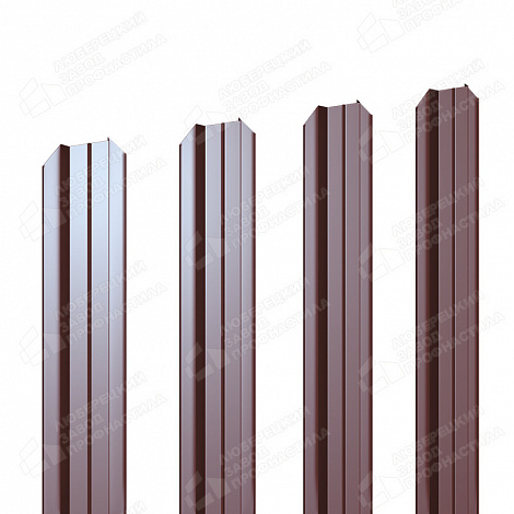 Штакетник Barrera 80 мм (прямое окончание) 0,4мм RAL 3009
